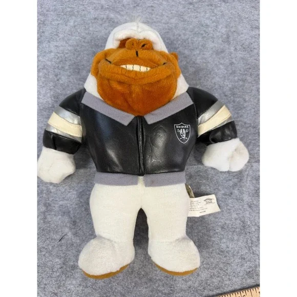 2001 NFL Oakland / Las Vegas Raiders Plush Stuffed Gorilla Team Jacket 9" RARE - Picture 1 of 5